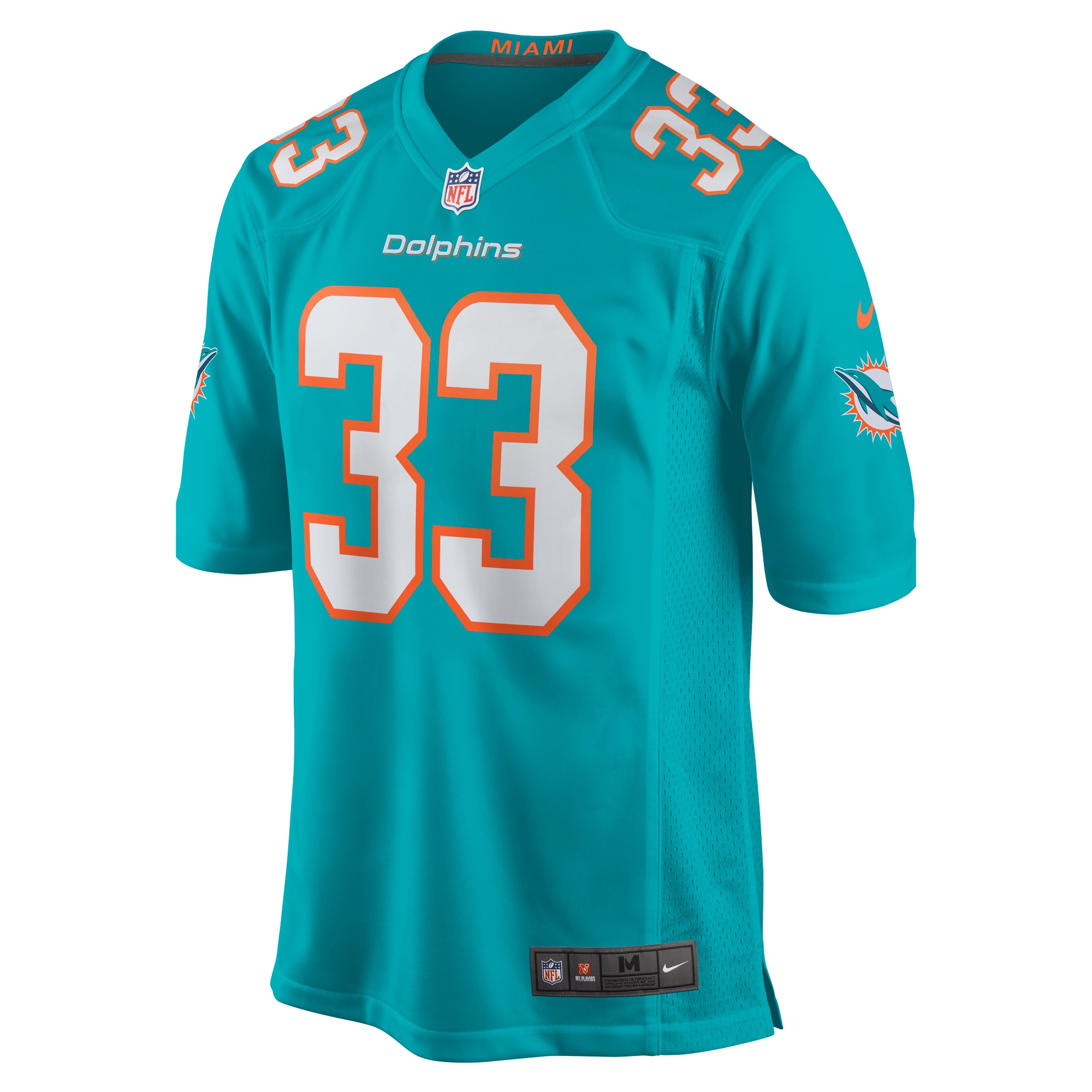 Miami Dolphins Lamical Perine Aqua Home Game Player NFL Jersey Men's