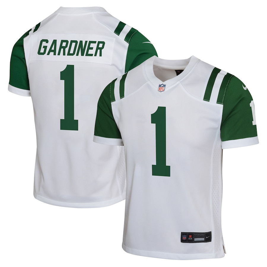 Ahmad Sauce Gardner 1 New York Jets Classic Alternate Game White NFL Jersey Youth