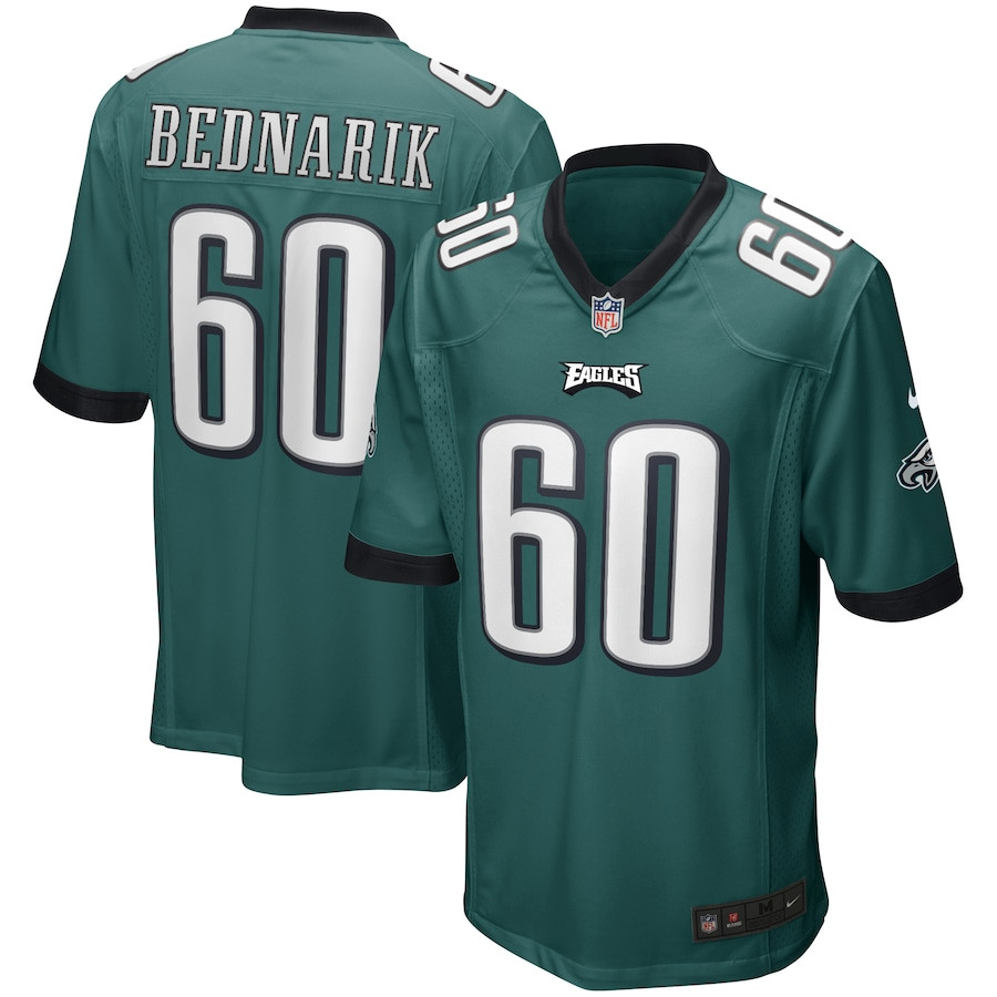 Chuck Bednarik 60 Philadelphia Eagles Game Retired Midnight Green NFL Jersey Men's