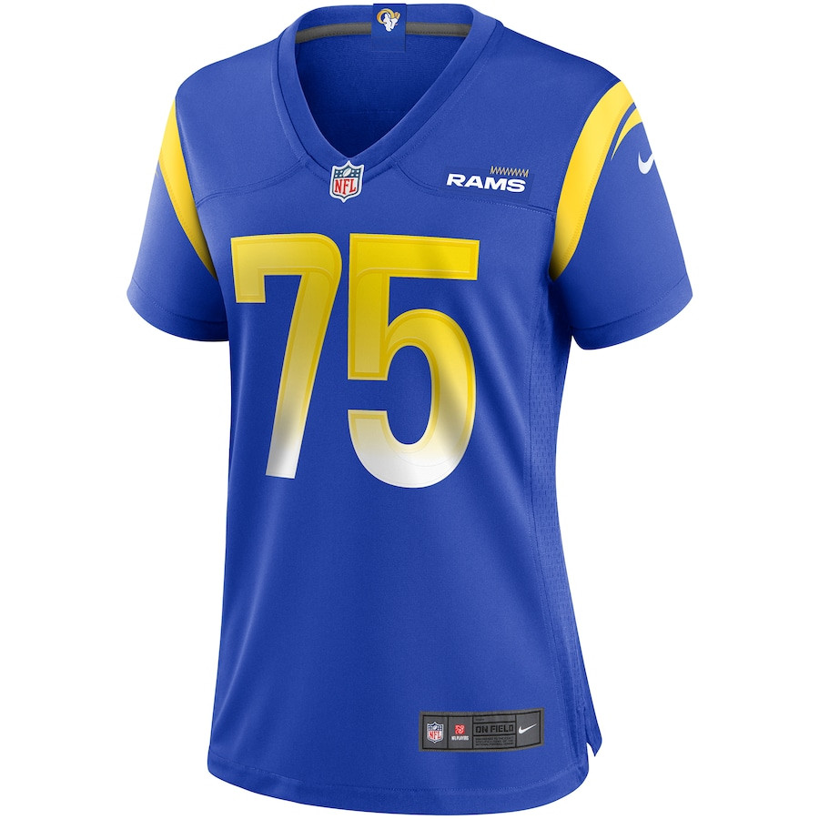 Deacon Jones 75 Los Angeles Rams Game Retired Royal NFL Jersey Women's