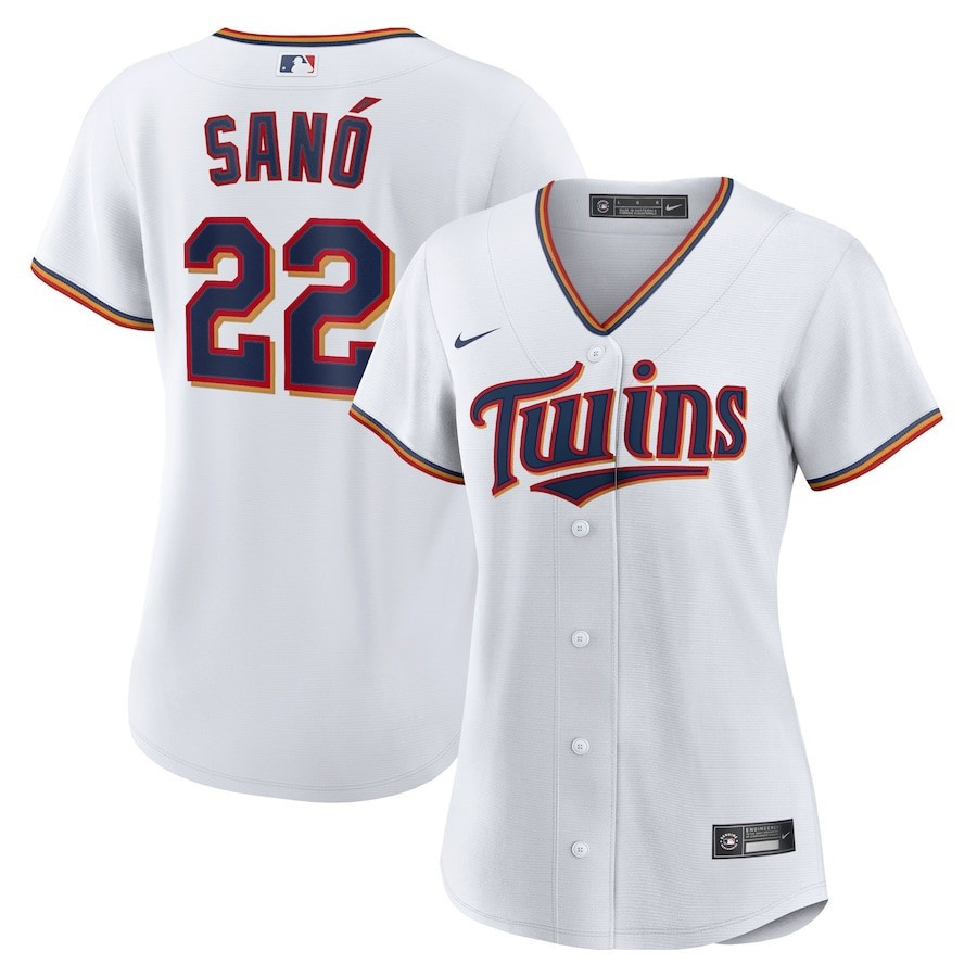 Miguel Sano 22 Minnesota Twins Home Player White MLB Jersey Women's