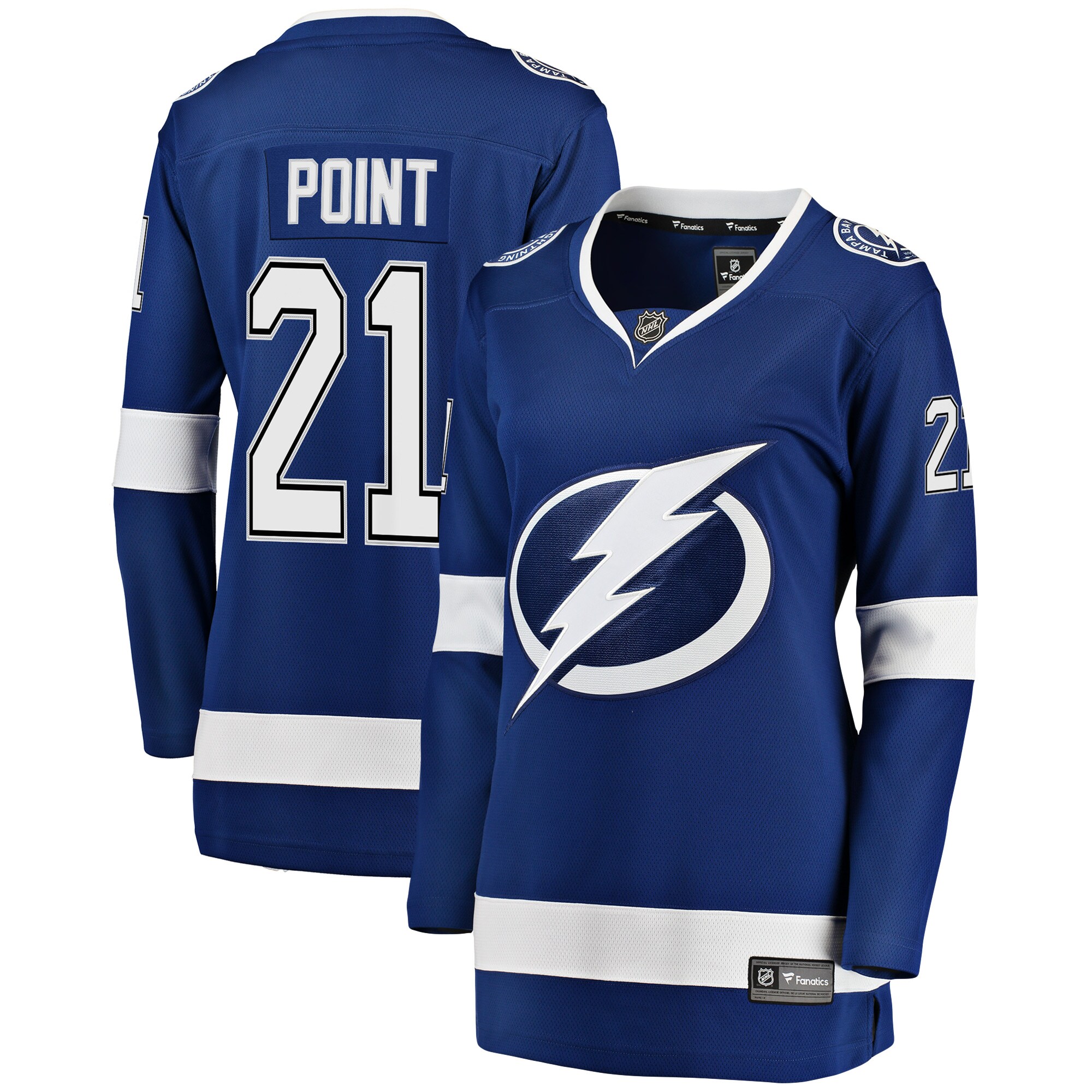 Tampa Bay Lightning Brayden Point Blue Breakaway Player NHL Jersey Women's