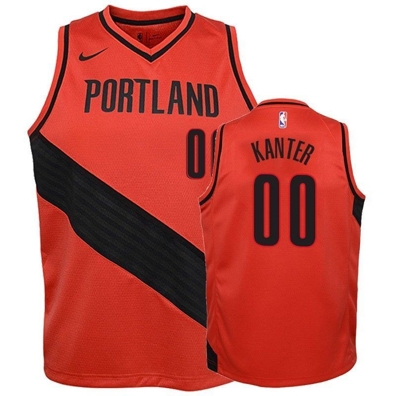 Blazers Enes Kanter 00 Statet Red NBA Jersey Youth