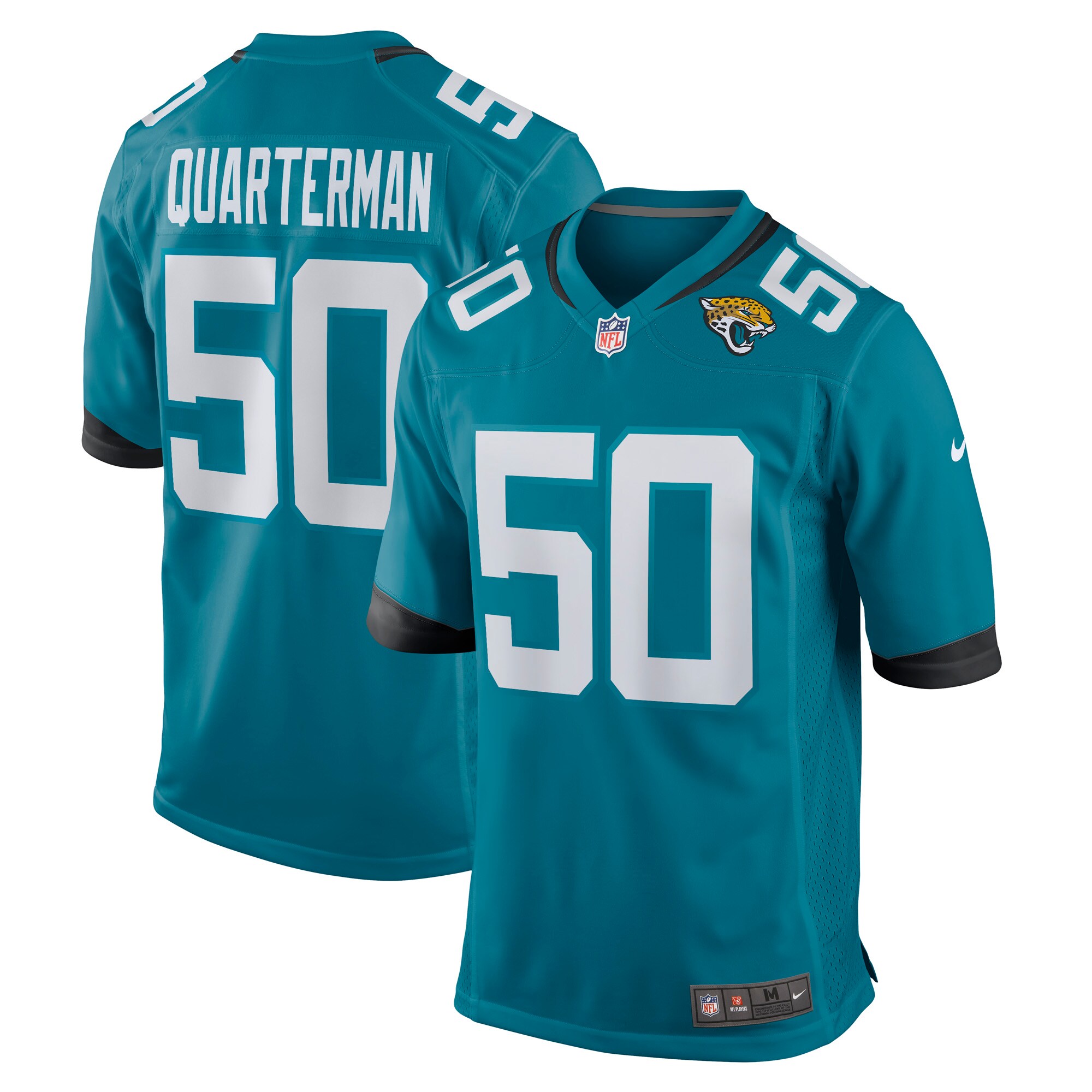 Jacksonville Jaguars Shaquille Quarterman Teal Game NFL Jersey Men's