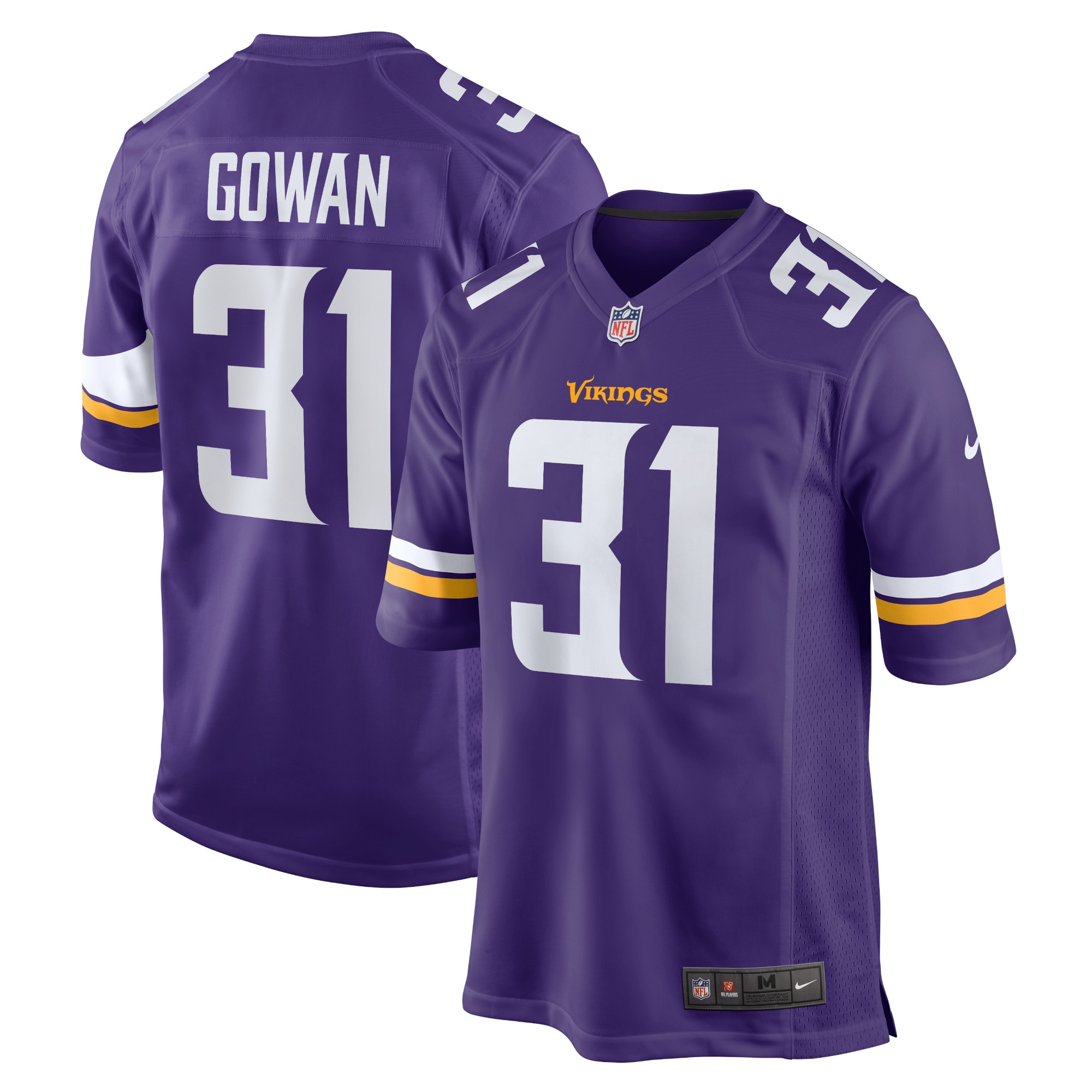 Minnesota Vikings Tay Gowan Purple Home Game Player NFL Jersey Men's