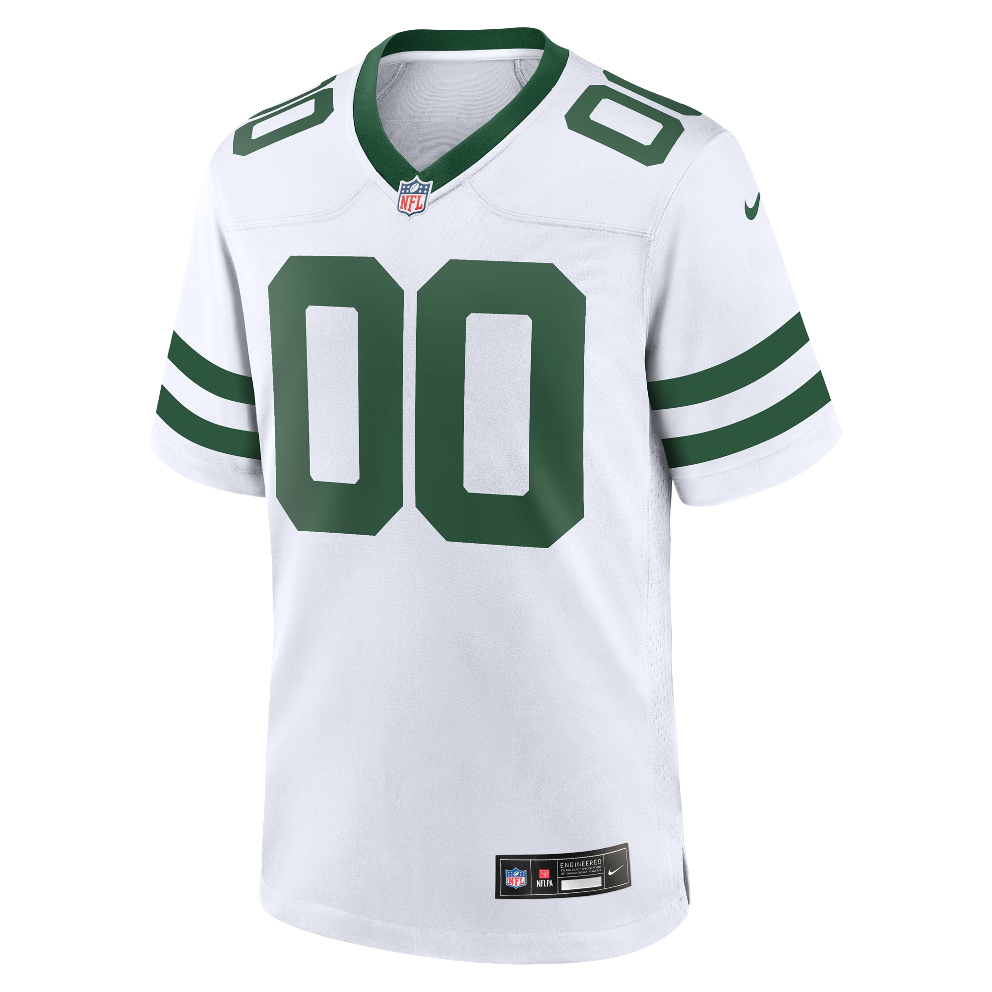 New York Jets Legacy White Custom Game NFL Jersey Men's
