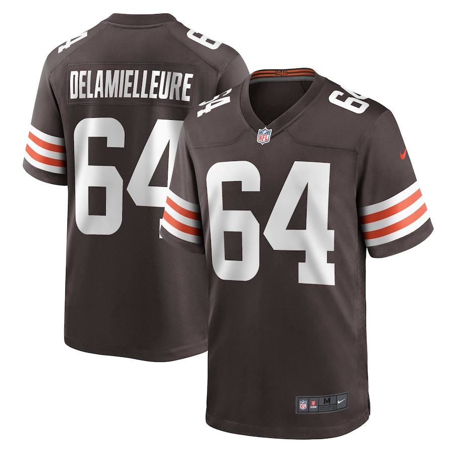 Joe DeLamielleure 64 Cleveland Browns Game Retired Brown NFL Jersey Men's