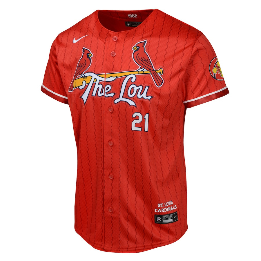 Lars Nootbaar 21 St. Louis Cardinals 2024 City Connect Limited Red MLB Jersey Youth