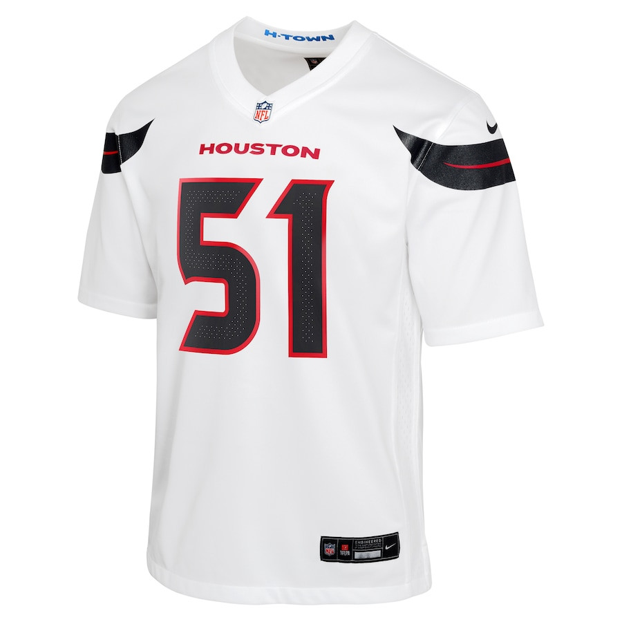 Will Anderson Jr. 51 Houston Texans Game White NFL Jersey Youth