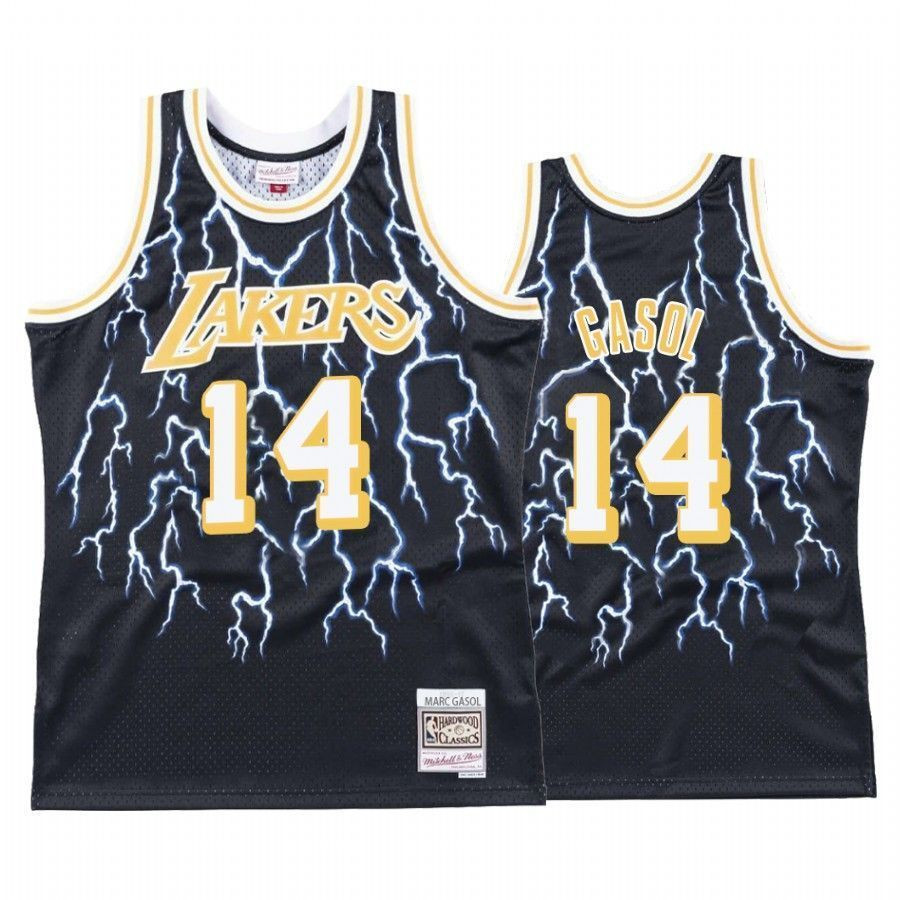 Marc Gasol 14 Los Angeles Lakers Black Lightning NBA Jersey Men's