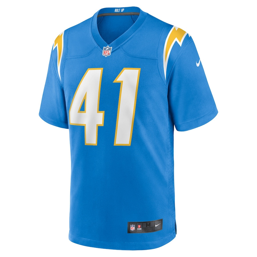 Thomas Harper 41 Los Angeles Chargers Team Game Powder Blue NFL Jersey Men's