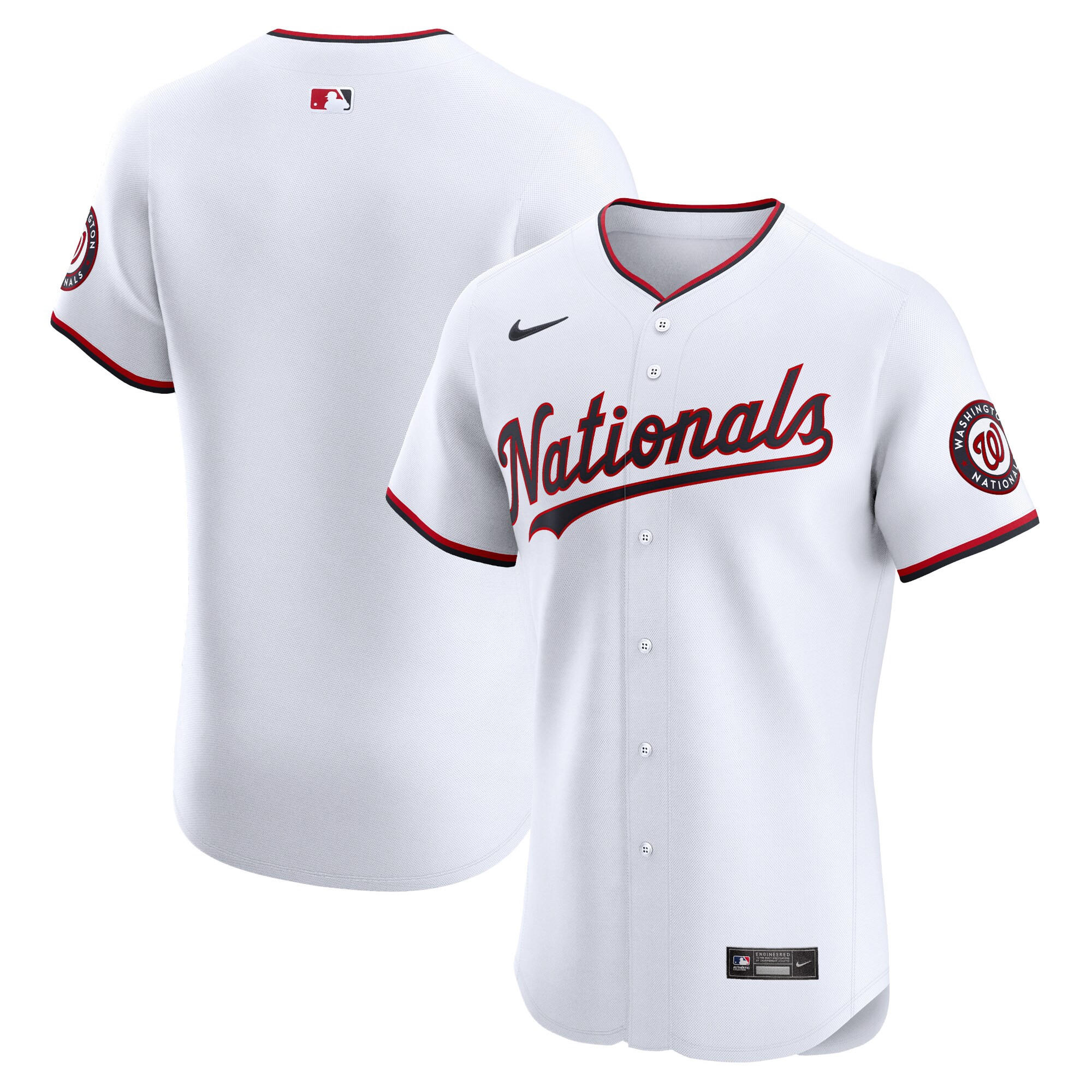 Washington Nationals White Home Elite MLB Jersey Men's
