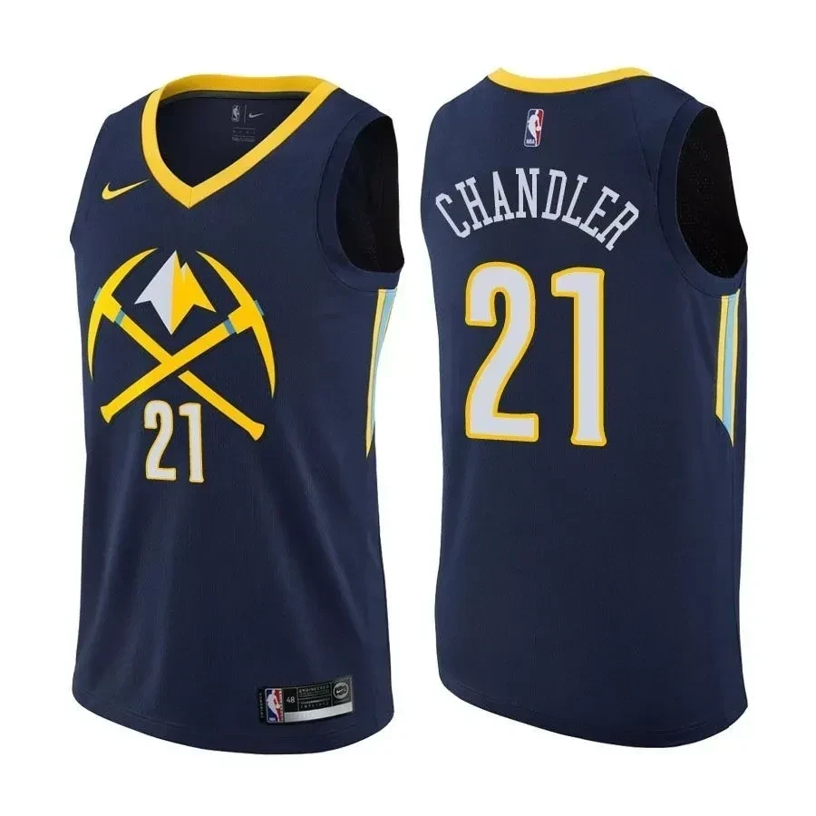 Denver Nuggets Wilson Chandler 21 City Edition Navy NBA Jersey Men's