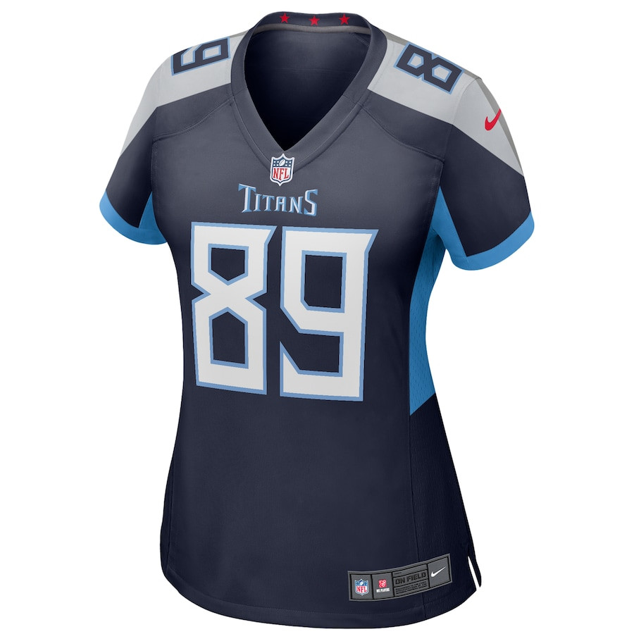 Frank Wycheck 89 Tennessee Titans Game Retired Navy NFL Jersey Women's