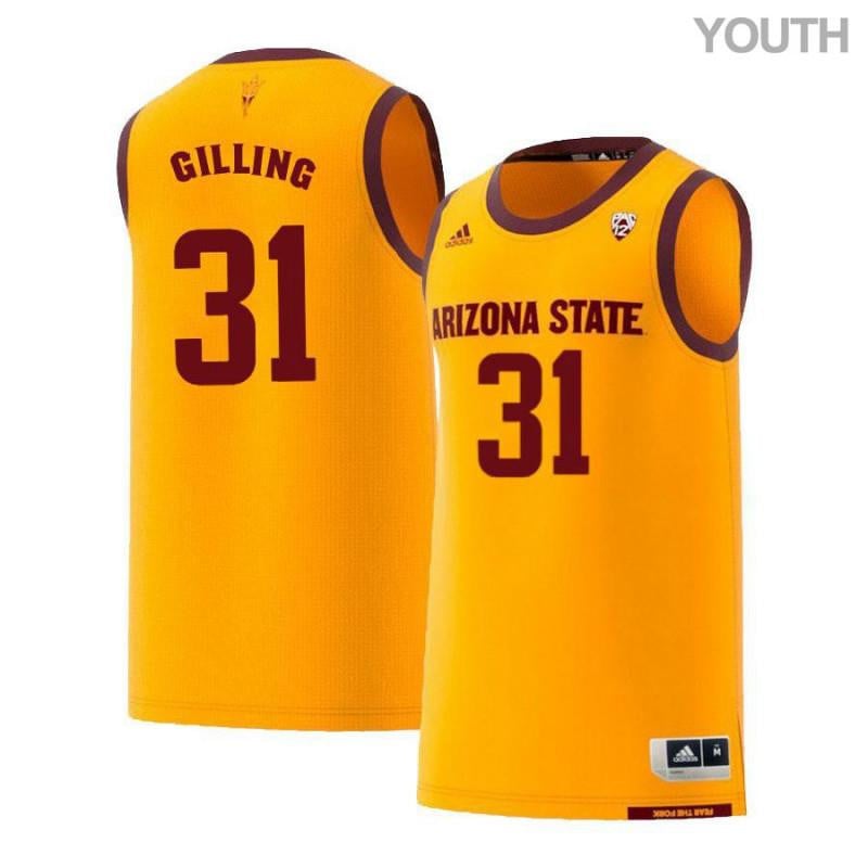 31 Jonathan Gilling Yellow Retro Arizona State Sun Devils NCAA Jersey Youth