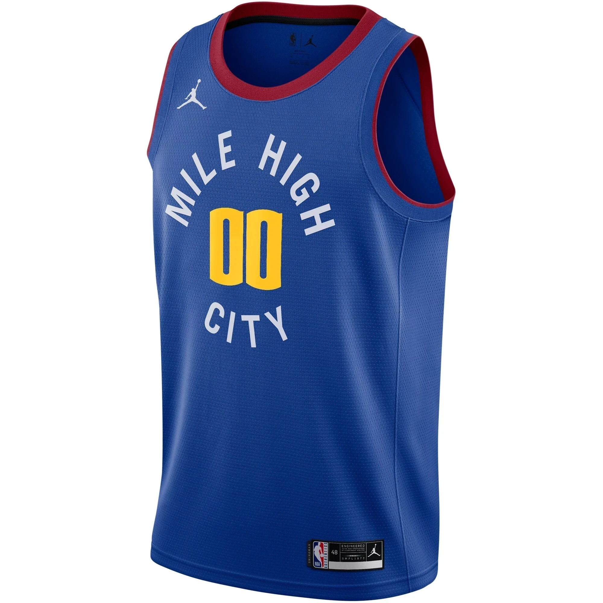 Denver Nuggets Swingman Custom Statement Edition Blue NBA Jersey Men's