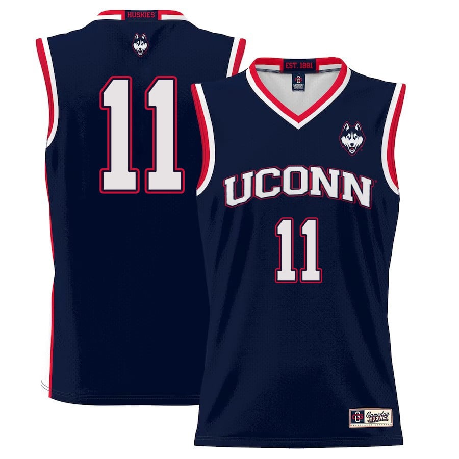 Alex Karaban 11 UConn Huskies Navy NCAA Jersey Men's