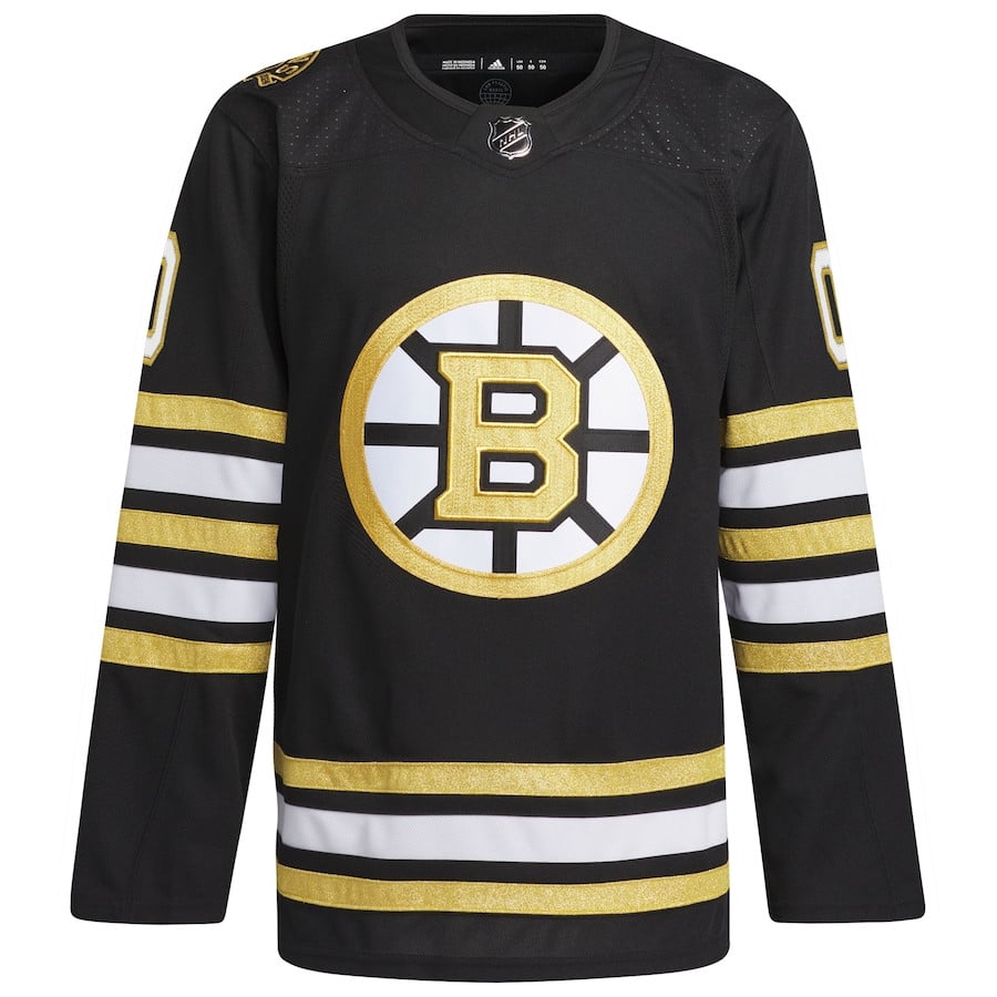 Boston Bruins 100th Anniversary Primegreen Custom Black NHL Jersey Men's
