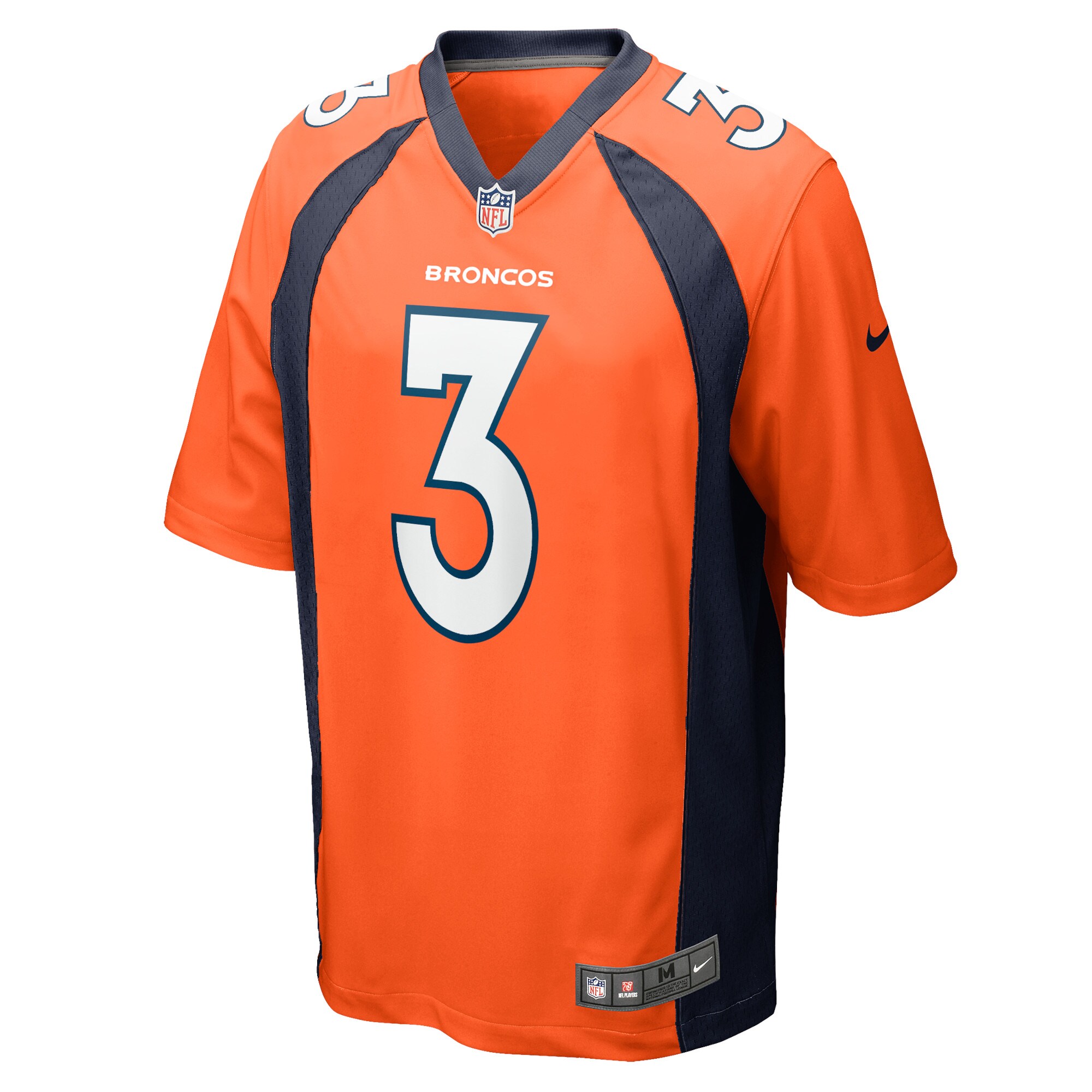 Denver Broncos Russell Wilson Orange Game NFL Jersey Youth