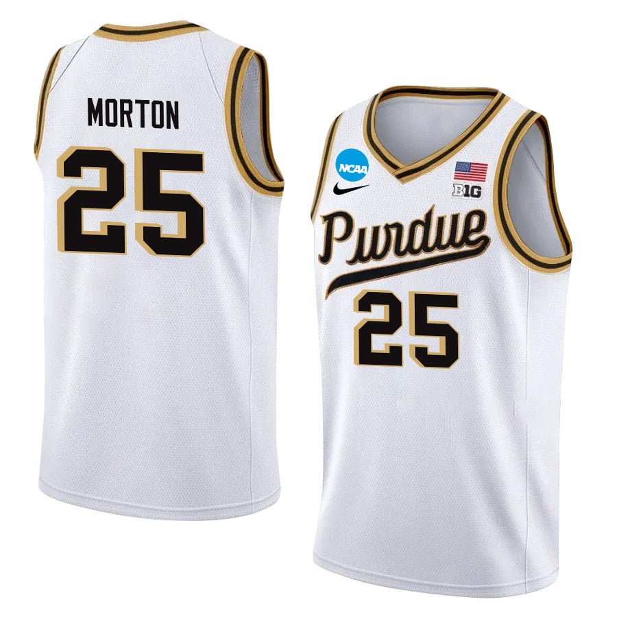 Ethan Morton 25 Purdue Boilermakers 2024 White Unisex NCAA Jersey Unisex