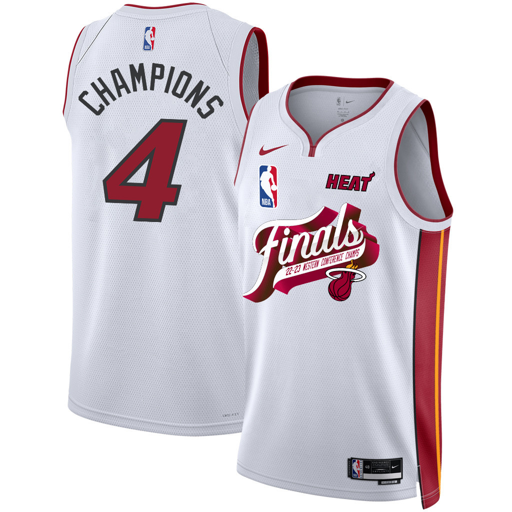 Miami Heat Champions Of The Finals Western Conference 2023 Swingman White NBA Jersey Men's