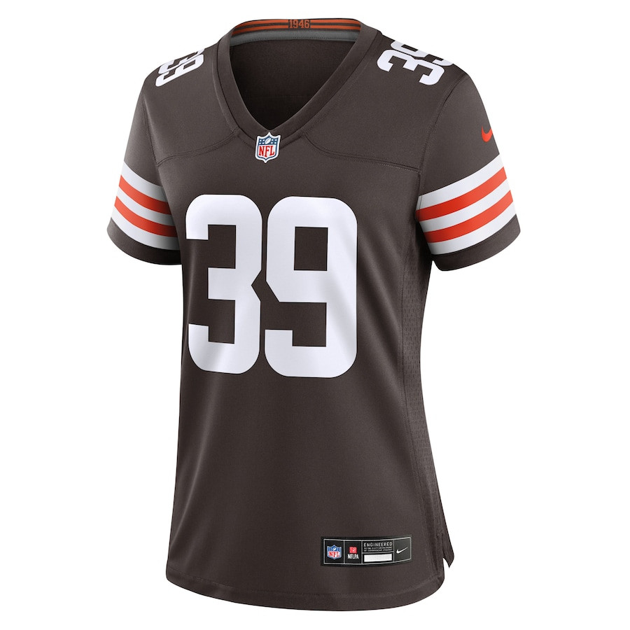 Khaleke Hudson 39 Cleveland Browns Team Game Brown NFL Jersey Women's