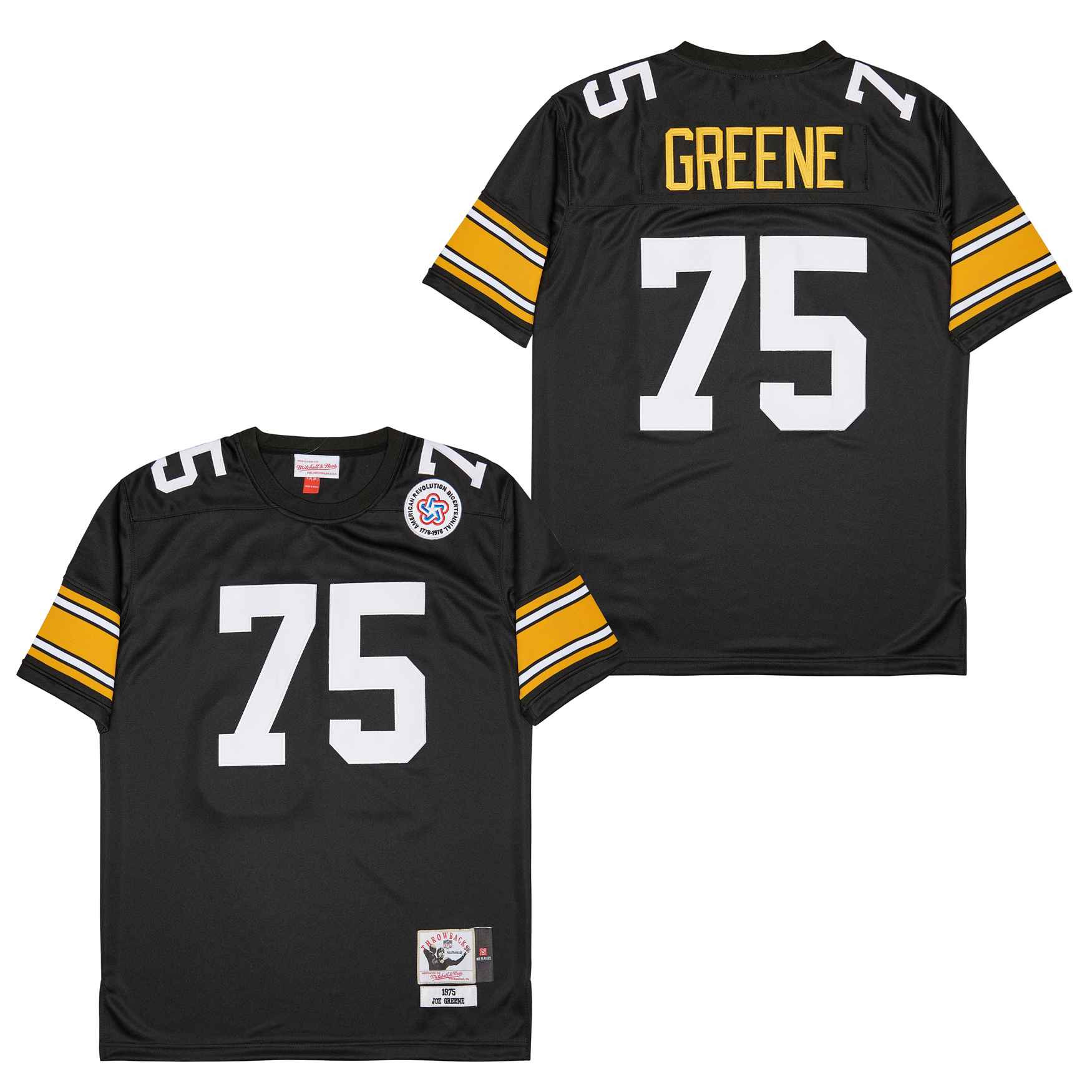 Joe Greene 75 Pittsburgh Steelers Retro Throwback Black NFL Jersey Men's