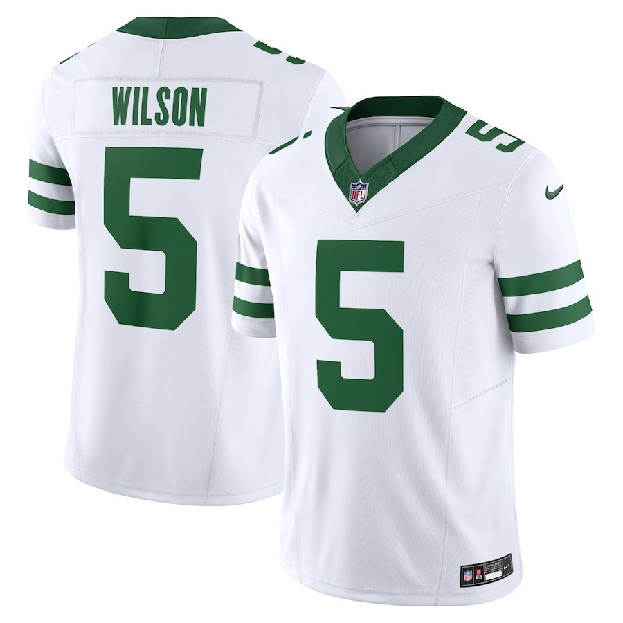 Garrett Wilson 5 New York Jets Alternate Vapor F.U.S.E. Limited Legacy White NFL Jersey Men's