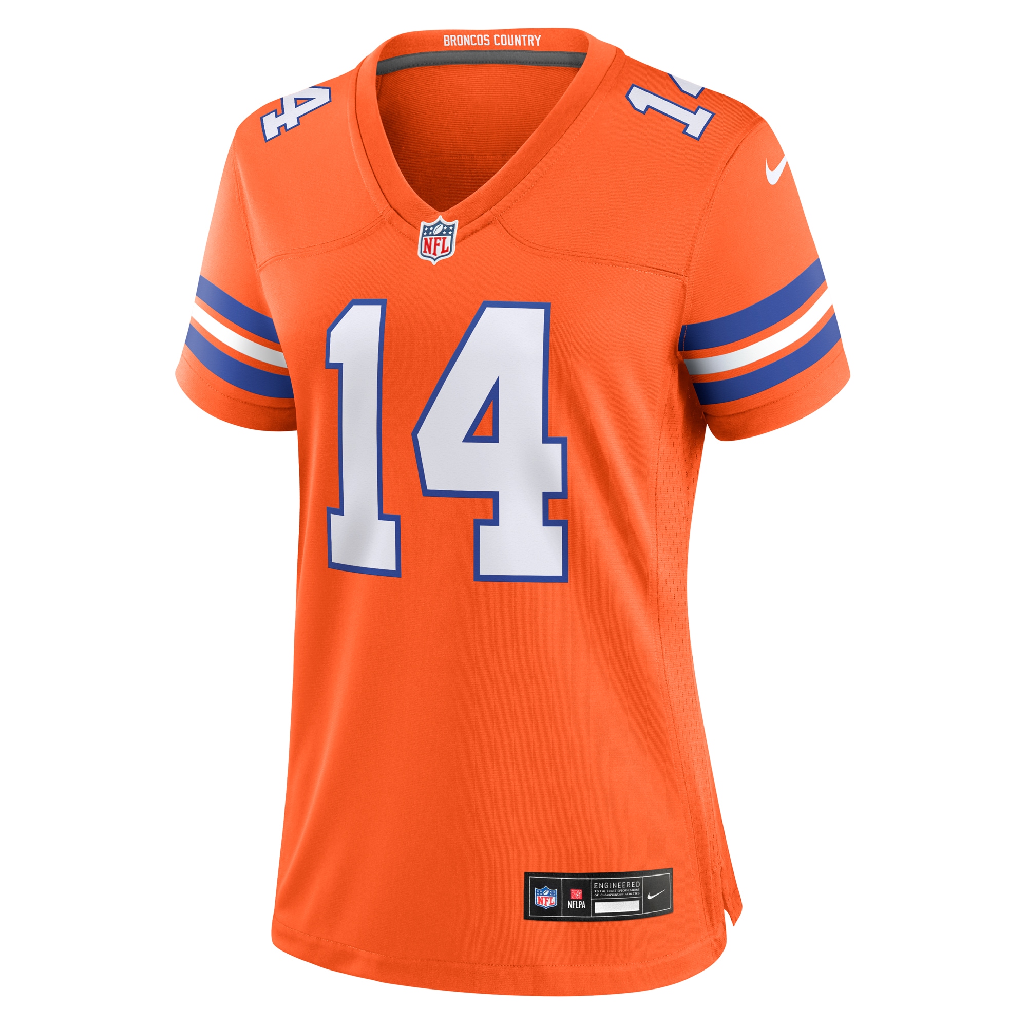 Denver Broncos Courtland Sutton Orange Mile High Collection 1977 Throwback Player Game NFL Jersey Women's