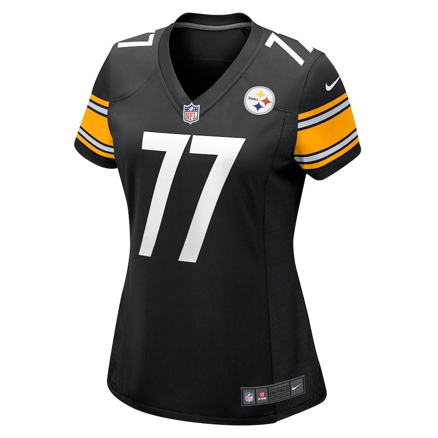 Broderick Jones 77 Pittsburgh Steelers Game Black NFL Jersey Women's