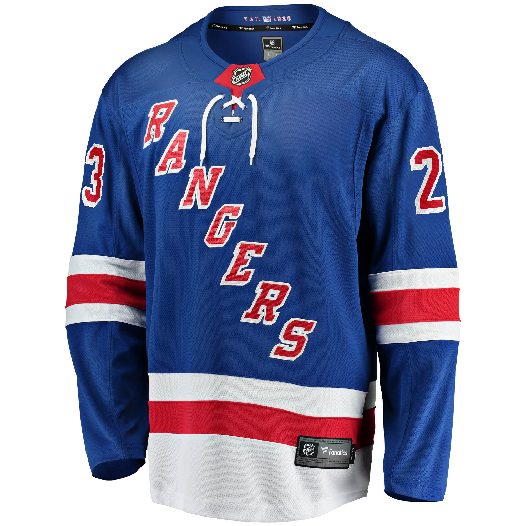 New York Rangers Adam Fox Blue Home Breakaway NHL Jersey Men's