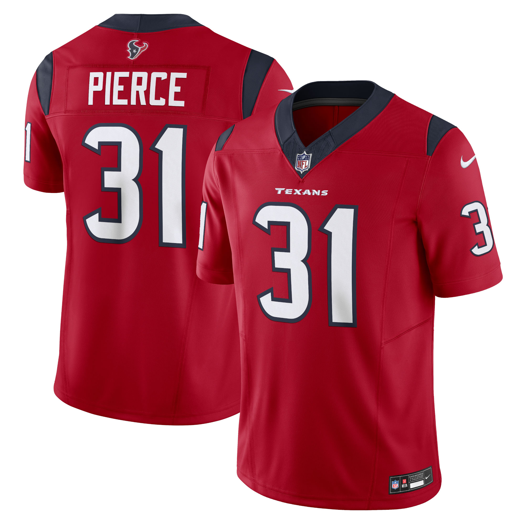 Houston Texans Dameon Pierce Red Vapor F.U.S.E. Limited NFL Jersey Men's