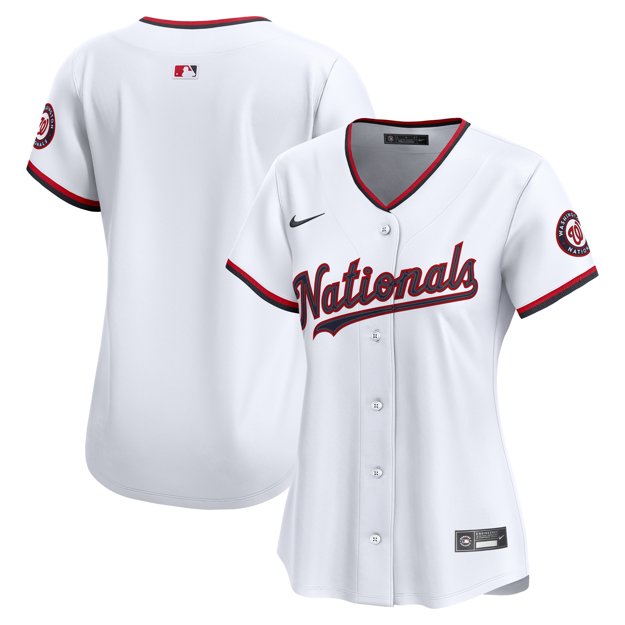 Washington Nationals White Home Limited MLB Jersey Women's