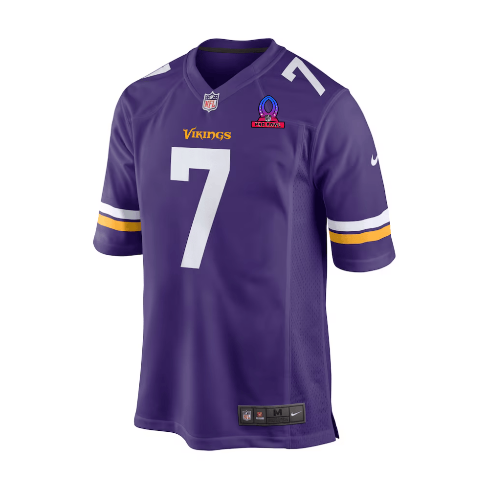 Byron Murphy Jr. 7 Baltimore Ravens 2025 Pro Bowl Patch Game Purple NFL Jersey Men's