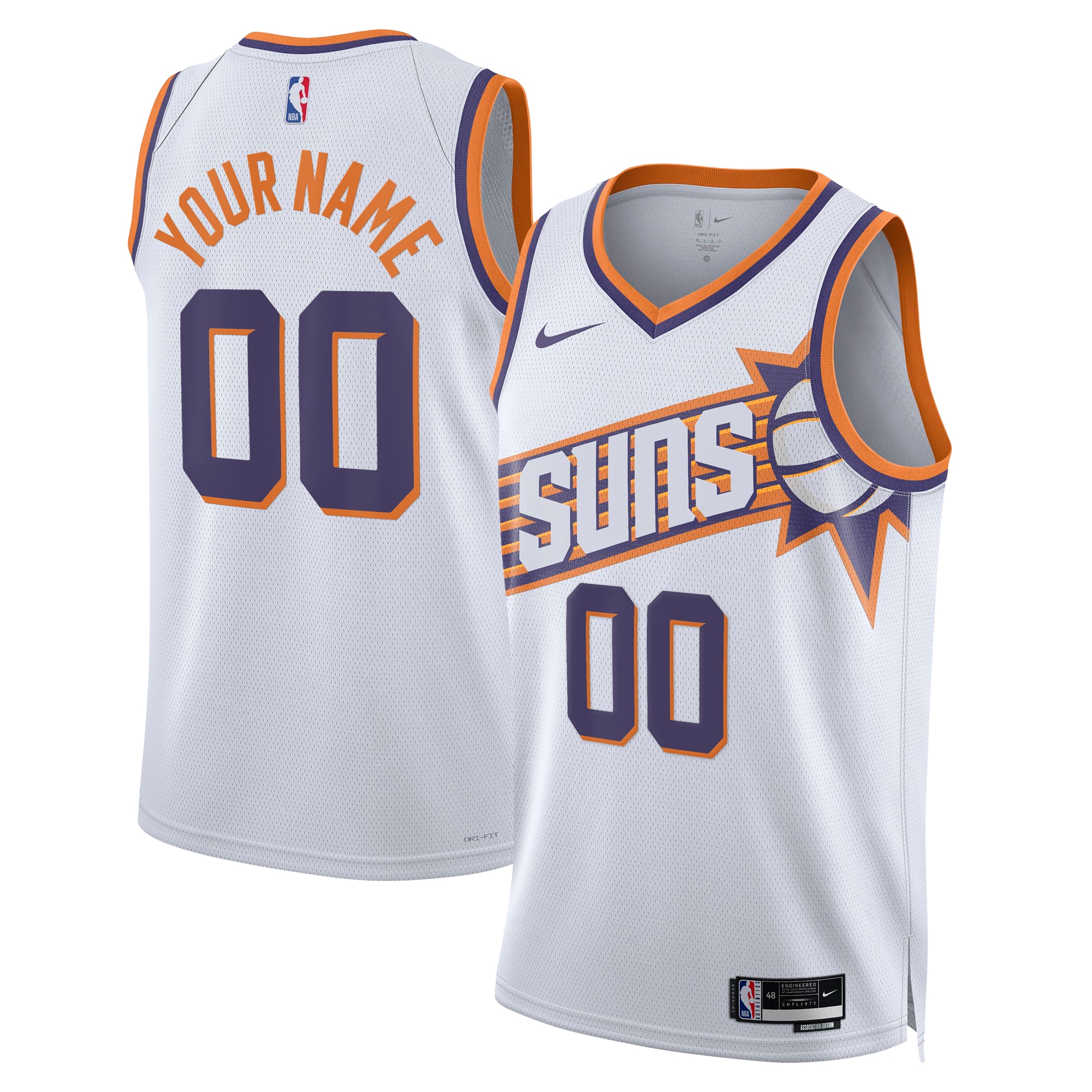 Phoenix Suns Association Swingman Custom Unisex NBA Jersey Unisex