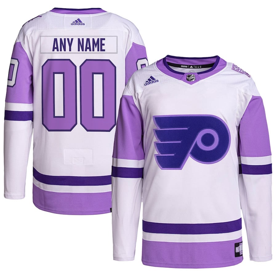 Philadelphia Flyers Fights Cancer Primegreen Custom White/Purple NHL Jersey Men's