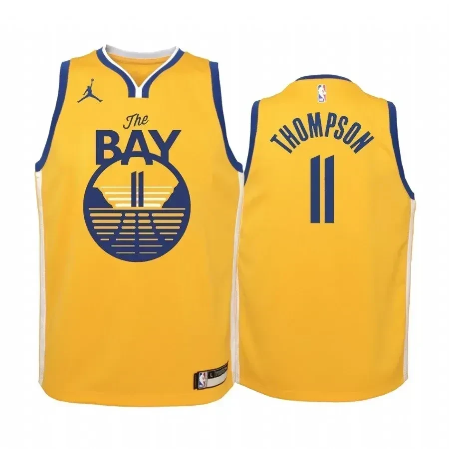 Klay Thompson Golden State Warriors Yellow Statet NBA Jersey Youth
