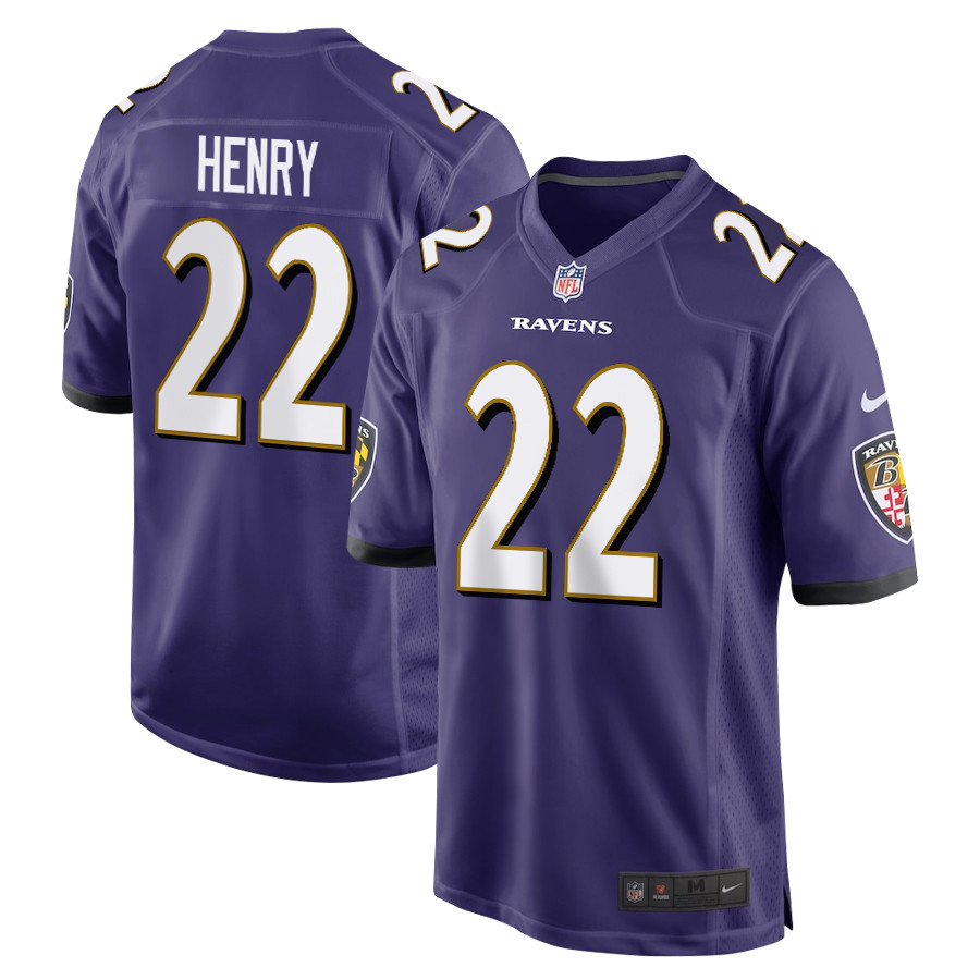 Derrick Henry 22 Baltimore Ravens Game Purple NFL Jersey Men's