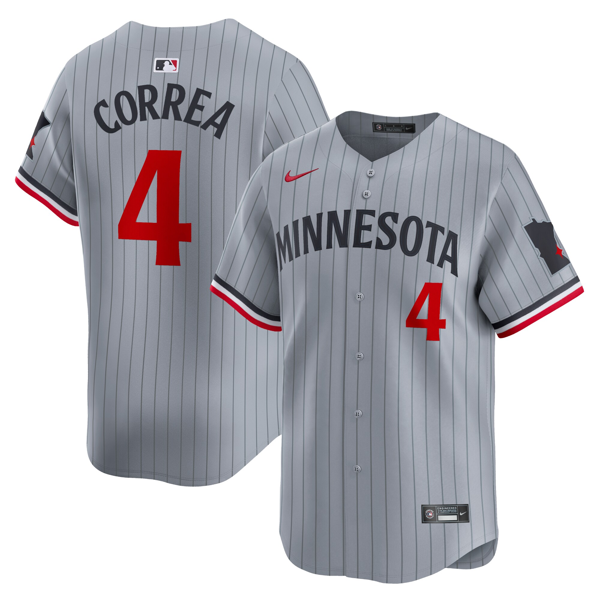 Minnesota Twins Carlos Correa Gray Road Limited Player MLB Jersey Men's