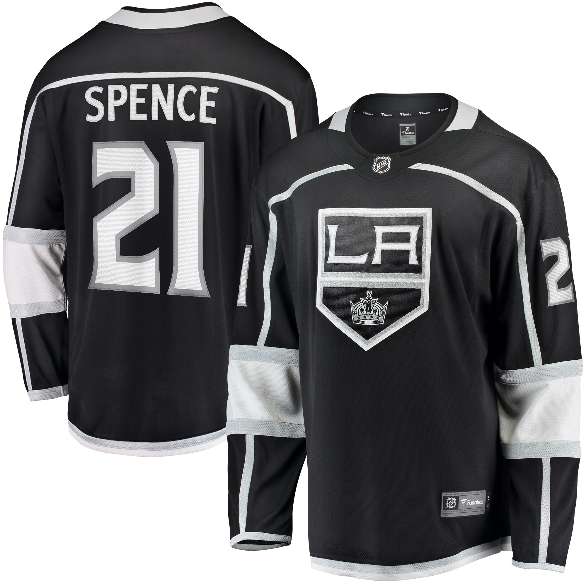 Los Angeles Kings Jordan Spence Black Home Premier Breakaway Player NHL Jersey Men's