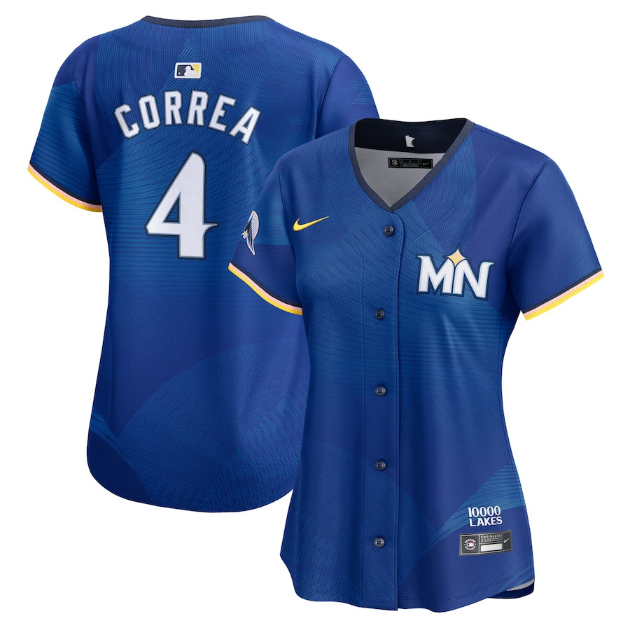 Carlos Correa 4 Minnesota Twins 2024 City Connect Limited Royal MLB Jersey Women's