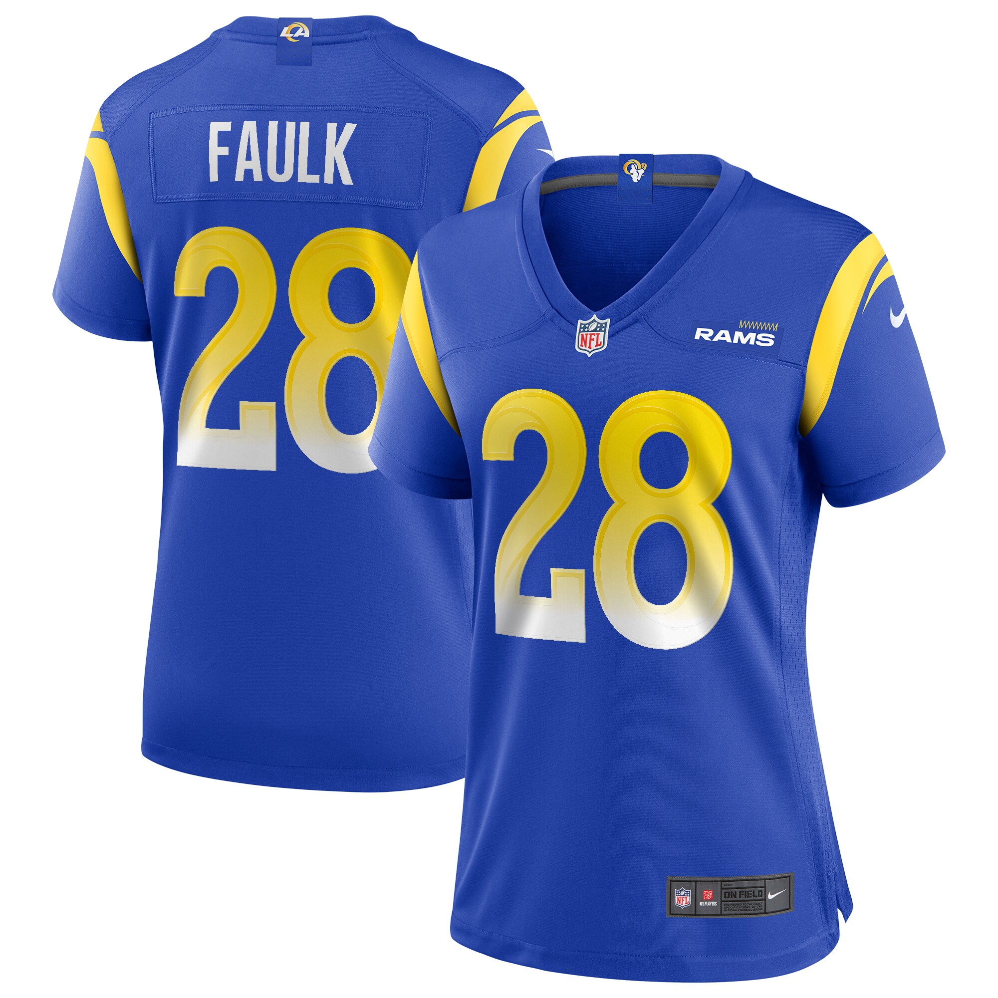 Los Angeles Rams Marshall Faulk Royal Game Retired Player NFL Jersey Women's
