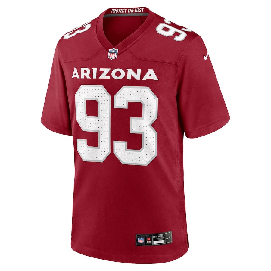 Justin Jones 93 Arizona Cardinals Team Game Cardinal NFL Jersey Men's