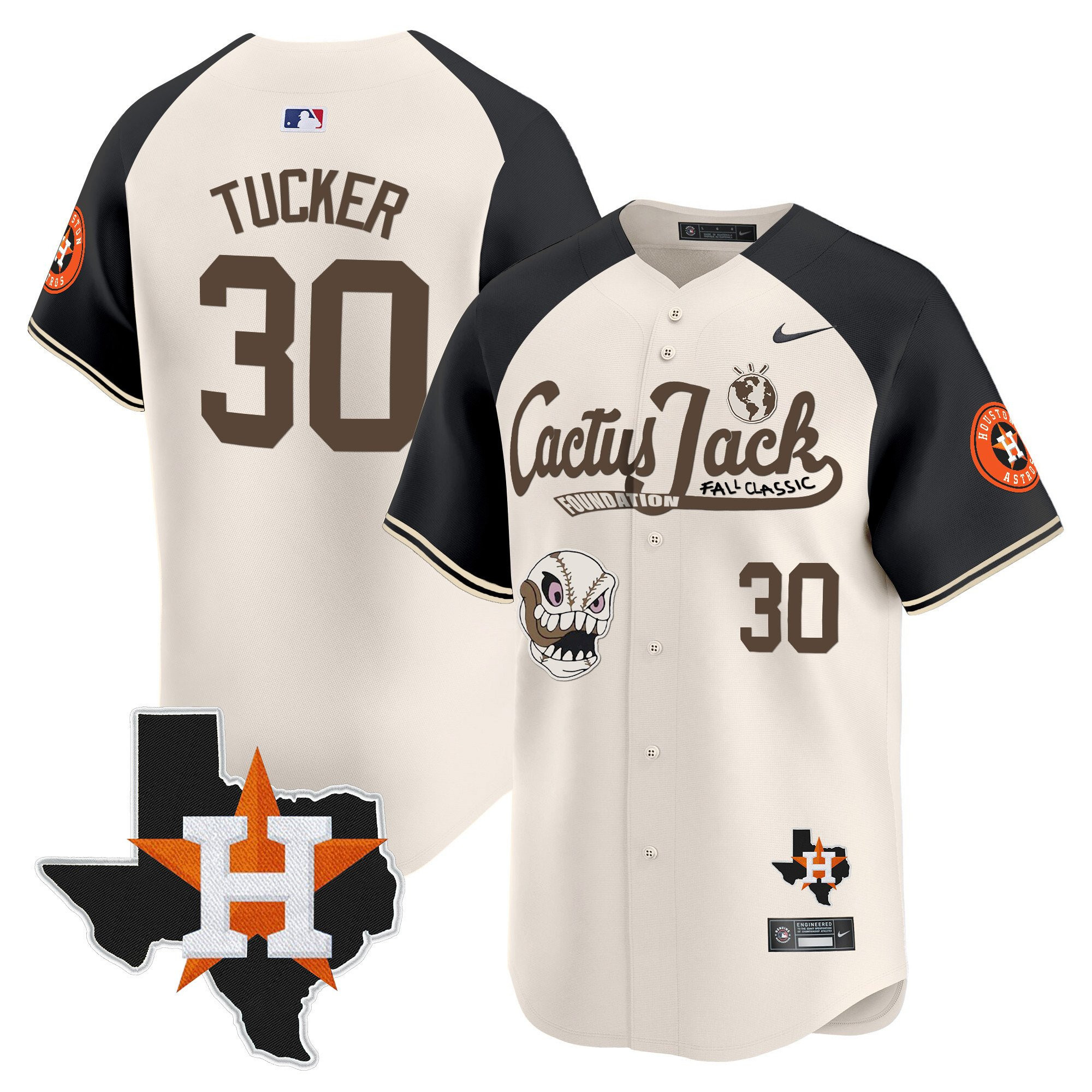 Kyle Tucker 30 Houston Astros Cactus Jack Foundation Fall Classic Limited Men MLB Jersey Men's