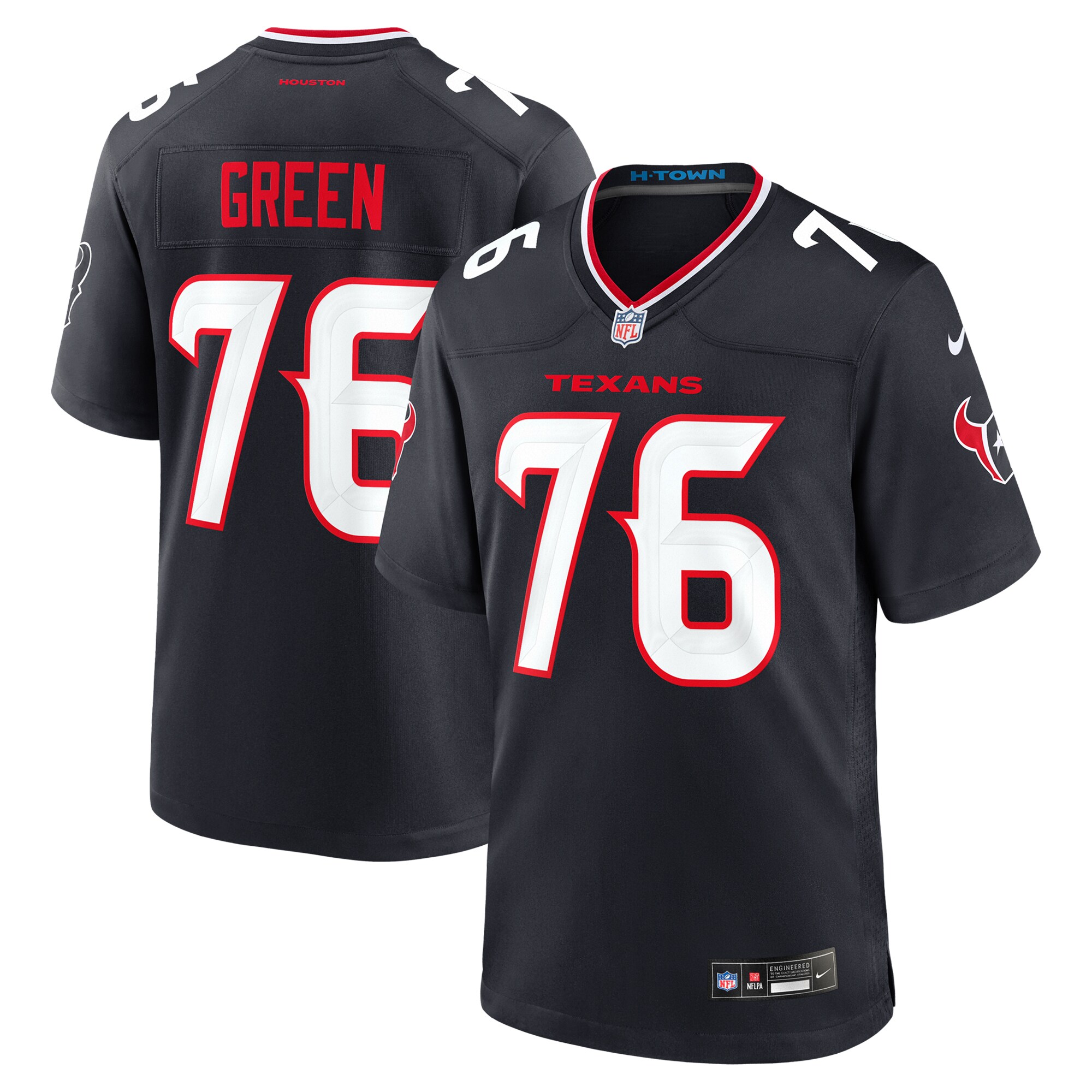Houston Texans Kenyon Green Navy Team Game NFL Jersey Men's