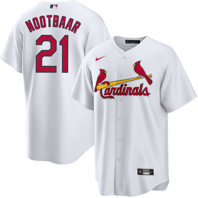 Lars Nootbaar 21 St. Louis Cardinals Home White MLB Jersey Men's