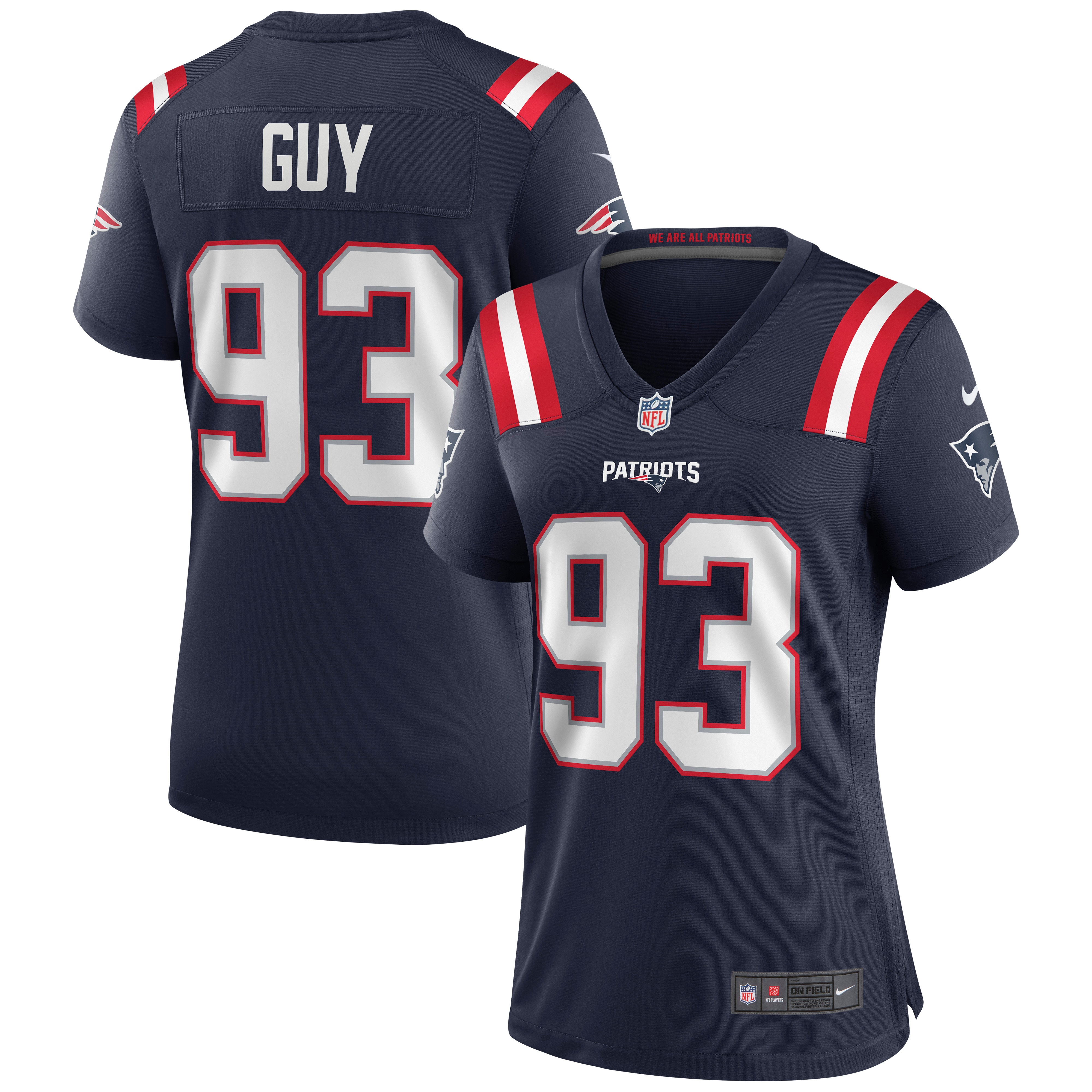 New England Patriots Lawrence Guy Navy Game NFL Jersey Women's