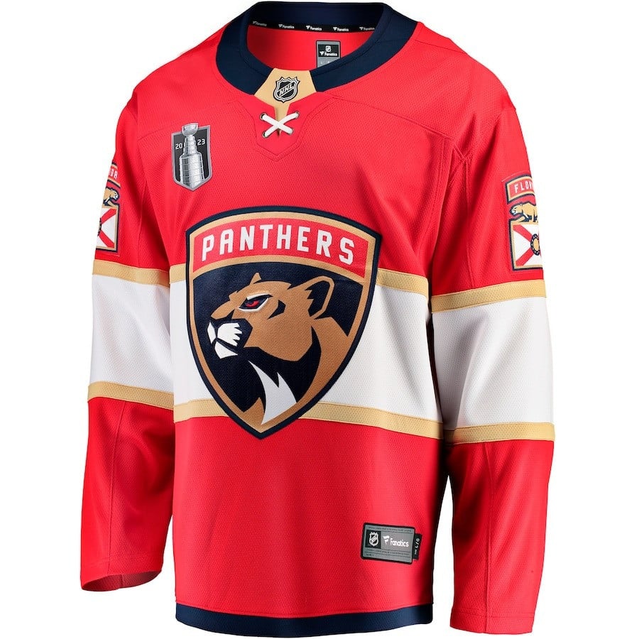 Florida Panthers 2023 Stanley Cup Final Home Breakaway Red NHL Jersey Men's