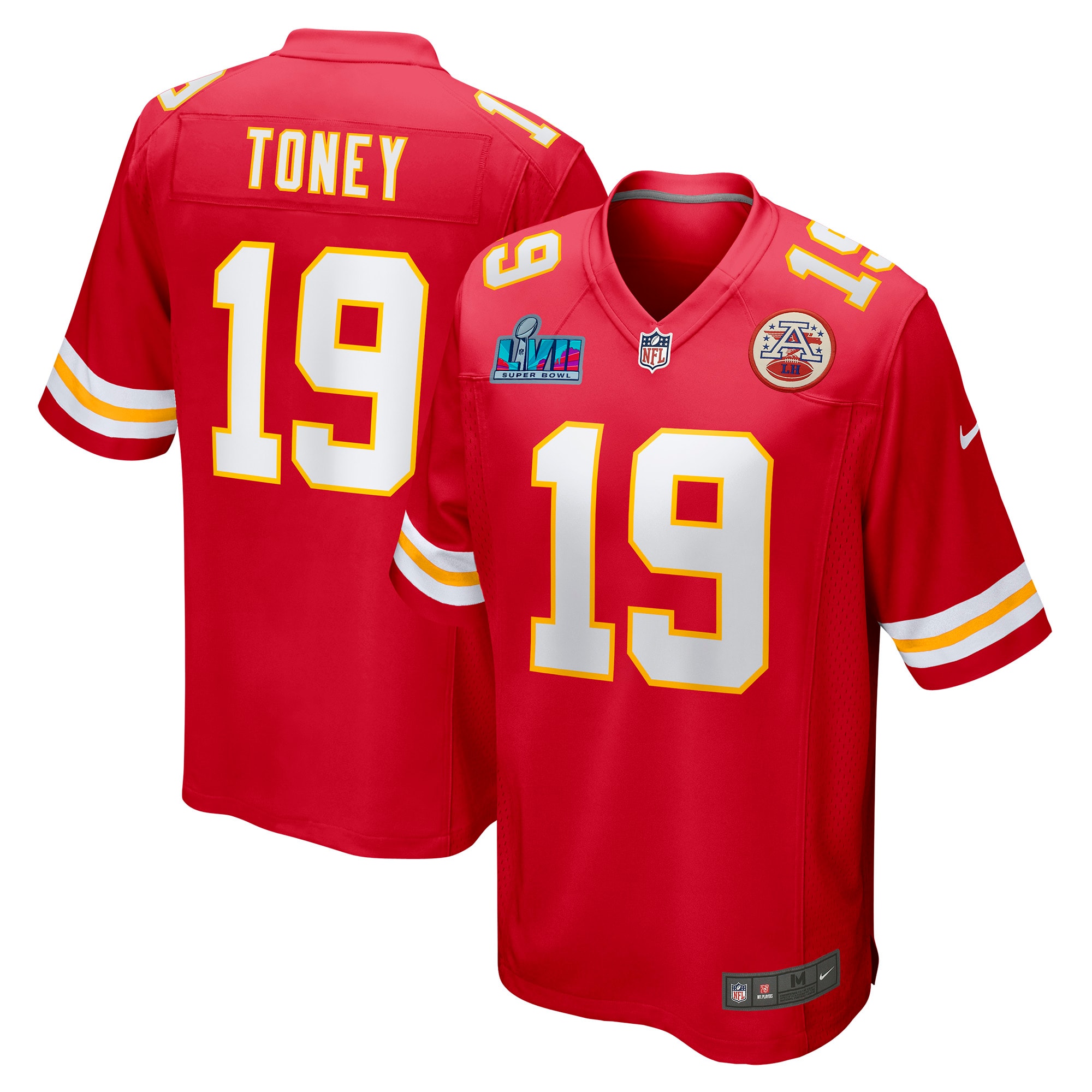 Kansas City Chiefs Kadarius Toney Red Super Bowl LVII (2022 Season) Patch Game NFL Jersey Men's