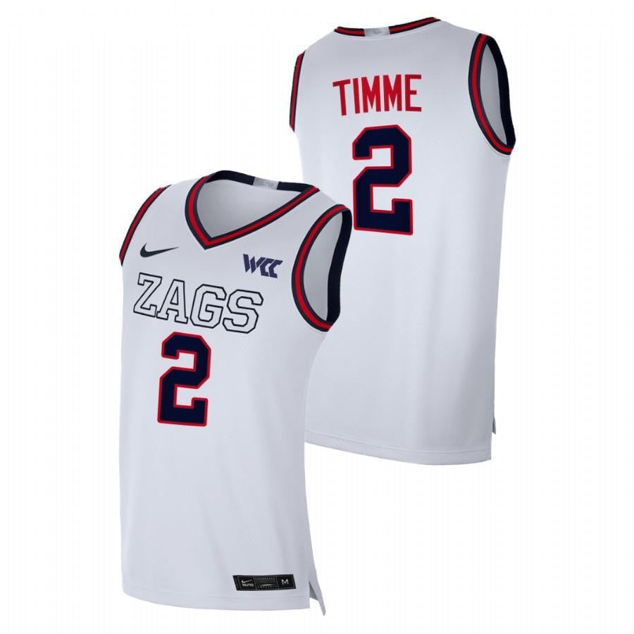 Gonzaga Bulldogs Drew Timme 2 202 White College NCAA Jersey Men's